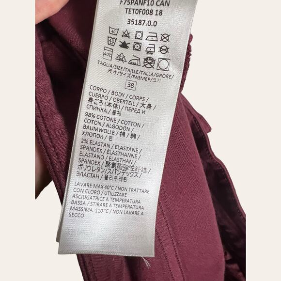 Eleventy Men’s Red Slim Fit 5-Pocket Pants Size 38 - Picture 10 of 10